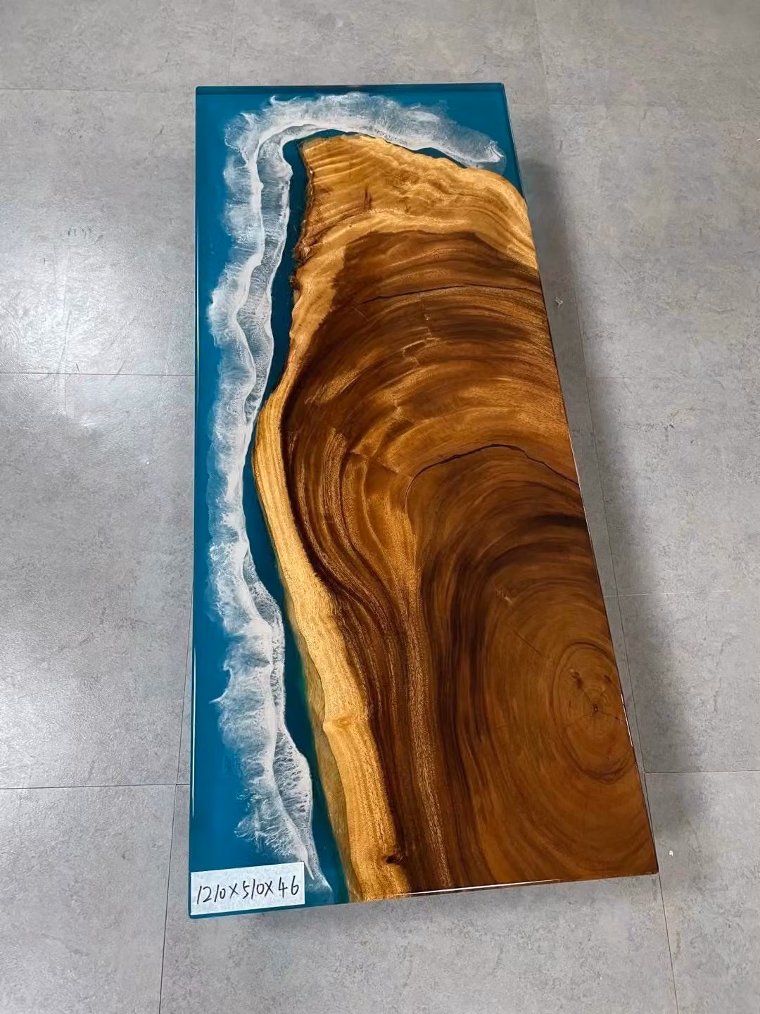 Beistelltisch Couchtisch Epoxy Möbel Designer Tisch Epoxidharz Tische 121x51cm