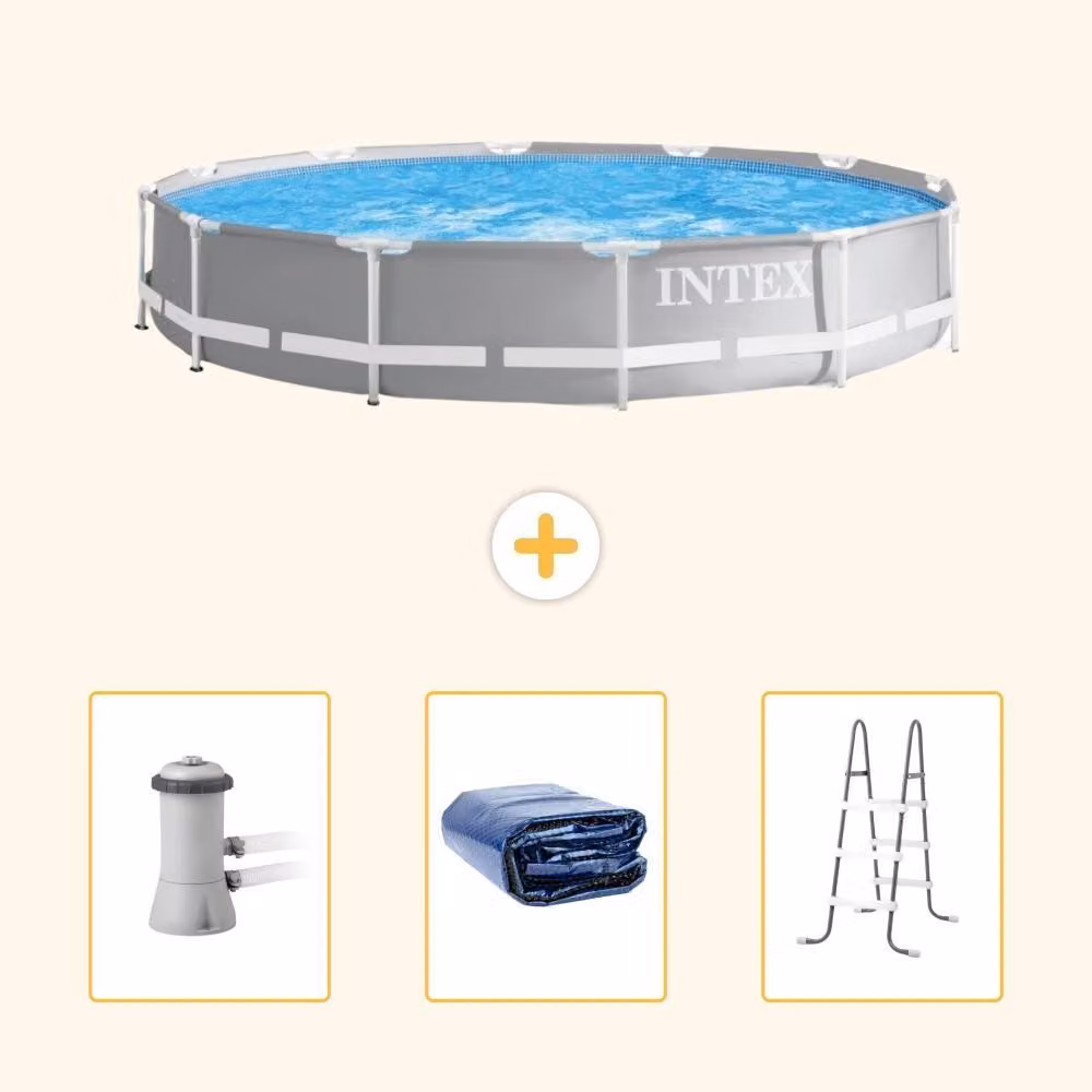 Struttura per piscina a forma di prisma - 366x76 cm - composta da 4 elementi - modello SCB83