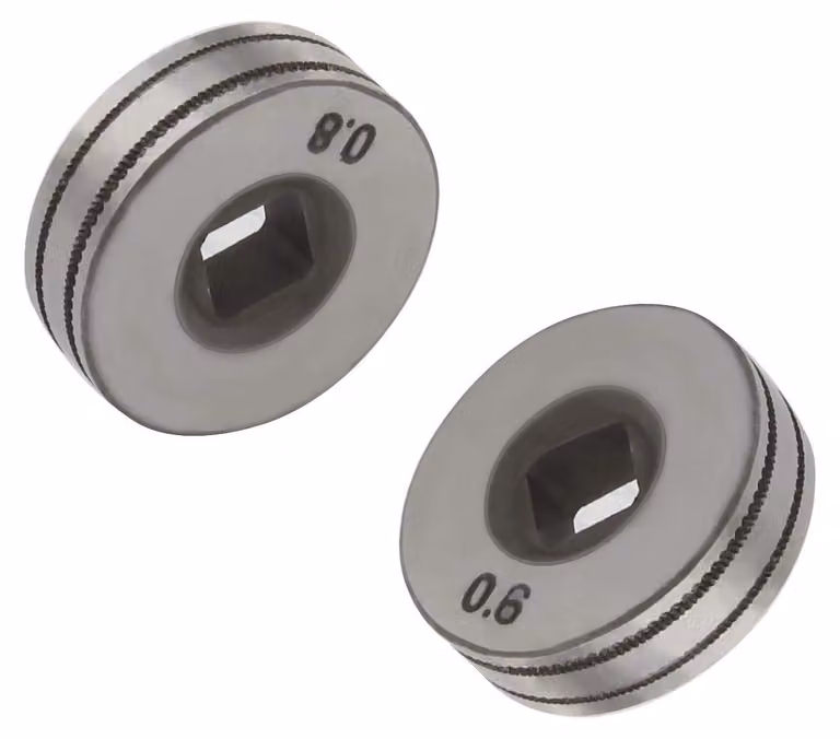 Rulli di alimentazione cavi 2 pezzi - Scanalatura dentata 0,6/0,8mm - Diametro esterno 25mm - Acciaio - Adatti per SSJ16 - Design robusto e durevole - Rulli per filo