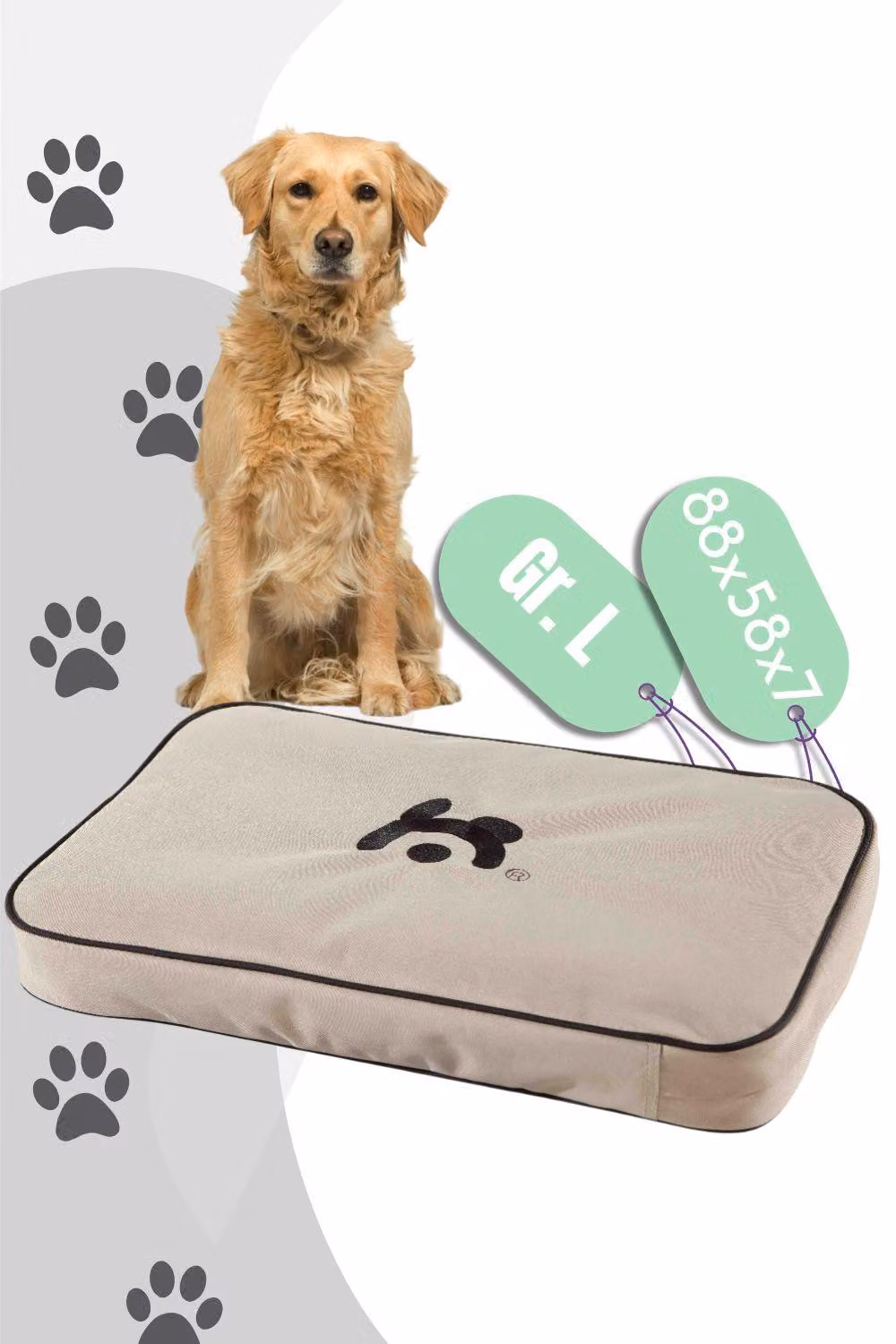 Melson Lounge Mat 92 cuscino per cani L - beige