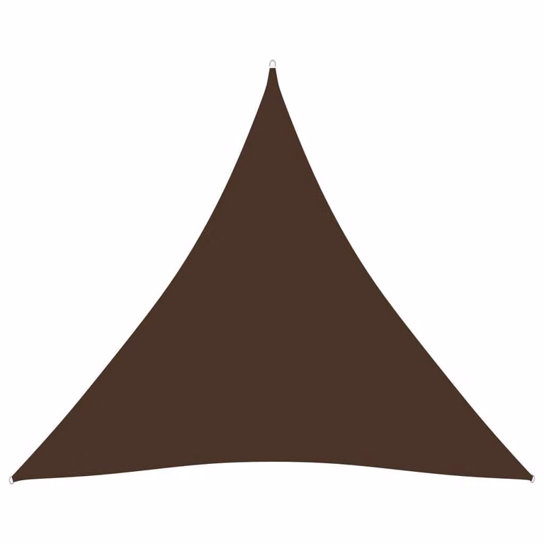The Living Store Tenda da sole in tessuto Oxford Triangolare 5x5x5 m Marrone