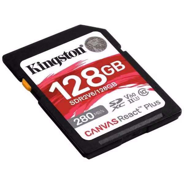 Scheda di memoria SDXC Kingston Canvas React Plus da 128 GB UHS-II V60 per Full HD e 4K colore nero SDR2V6/128GB – 2