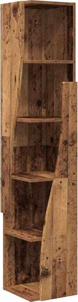 Mobile angolare Legno vecchio 27,5x27x140cm Legno multistrato