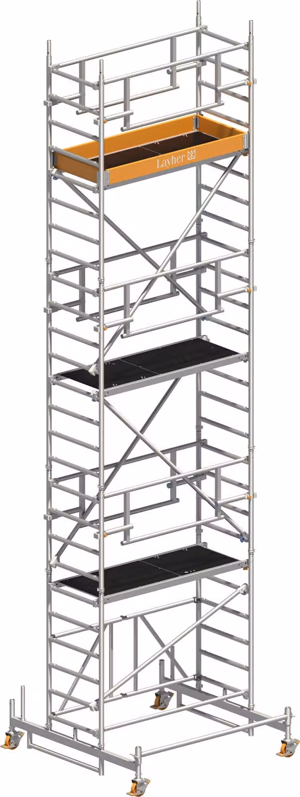 Ponteggio mobile Layher ZIFA P2 Safety Plus con doppia ringhiera 7,76 AH