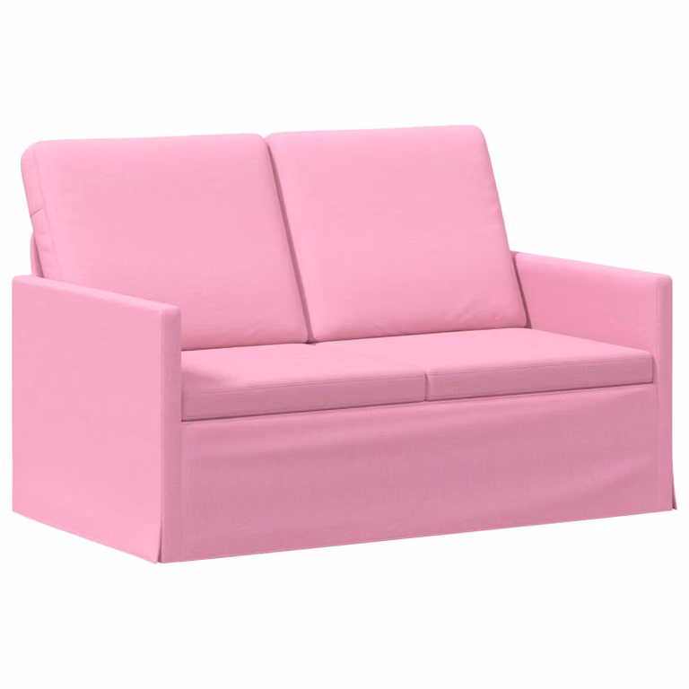 vidaXL Divano a 2 posti moderno in tessuto rosa con struttura in metallo L/P/H: 130 x 81 x 82 cm