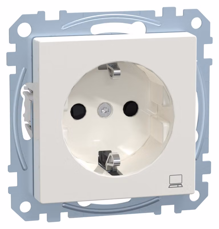 Merten SCHUKO presa di corrente pws/gl etichettatura computer MEG2350-0319