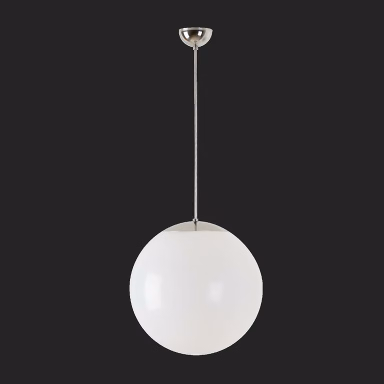 OSMONT ISI68893 ISIS S3 Apparecchio a sospensione in plastica acciaio inox lucido / bianco IP40 4000 K 27W LED combinazione di emergenza 1 h