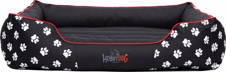 Cuscino per cani Hobbydog - Prestige - 65 x 50 x 20 cm [misura: L] - nero con zampe