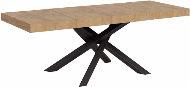 Tavolo Allungabile Moderno Giordanoshop in Legno e Metallo, Colore Quercia e Antracite, L/P/H: 180-440 x 90 x 77 cm – 1