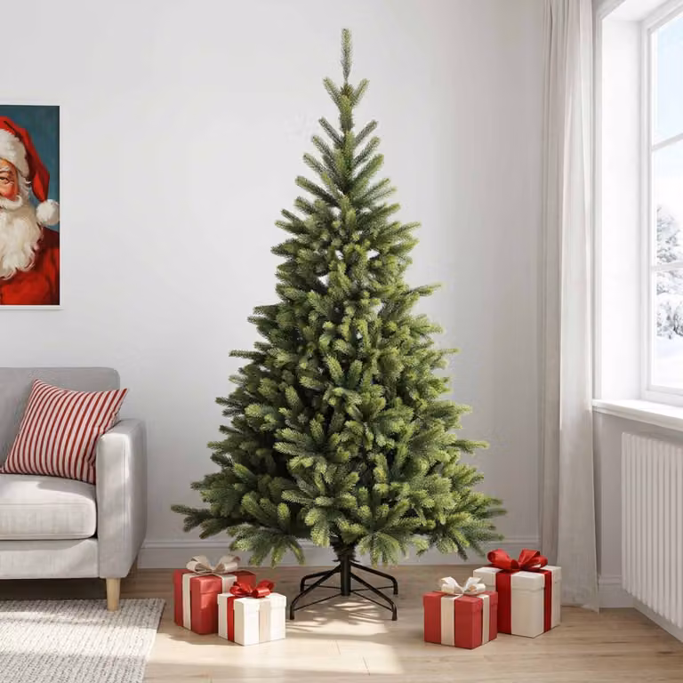 vidaXL Albero di Natale Artificiale con Rami Pieghevoli 240 cm