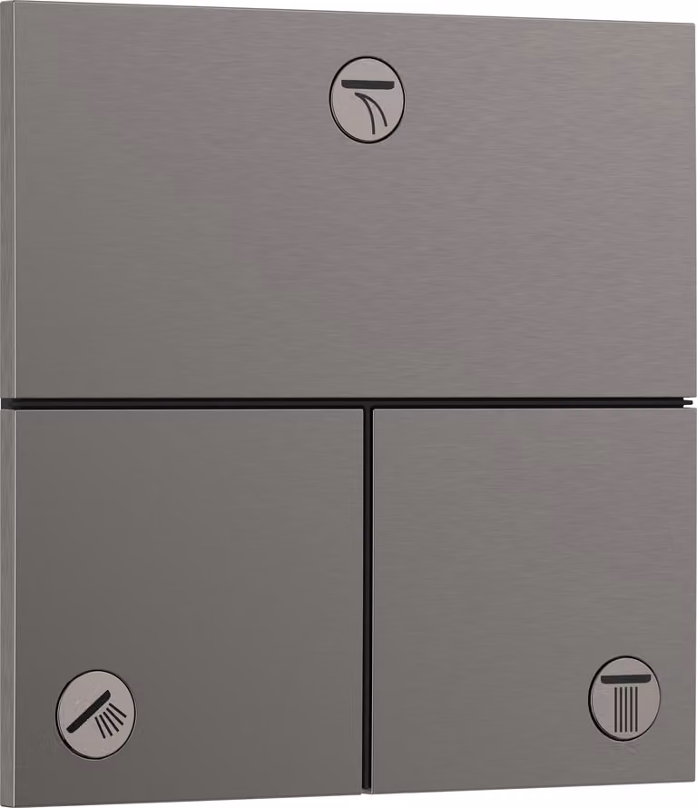 hansgrohe ShowerSelect Comfort E robinet, encastré, 3 consommateurs, rosace carrée, 15573340, 15573340