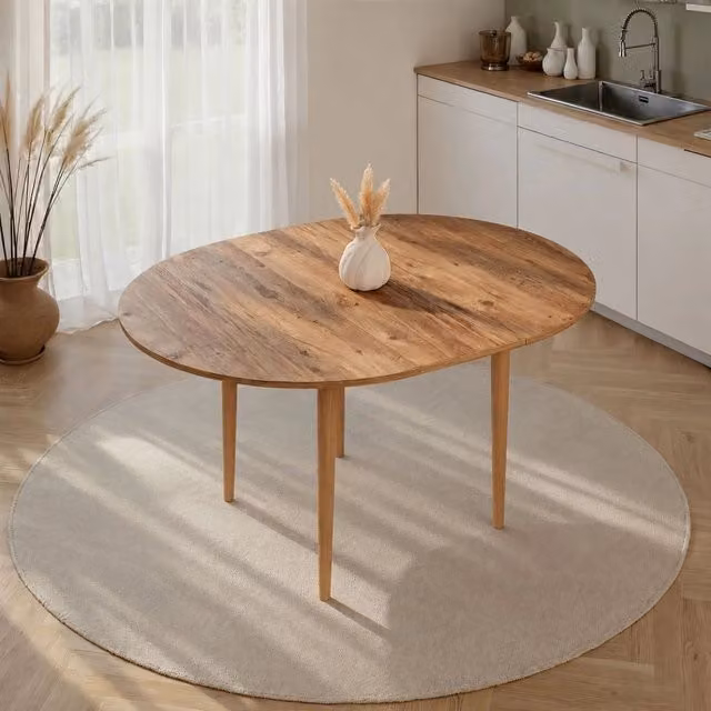 Bee, Tavolo Allungabile Allungabile, 100x100x75h cm Marrone Rovere Nodi