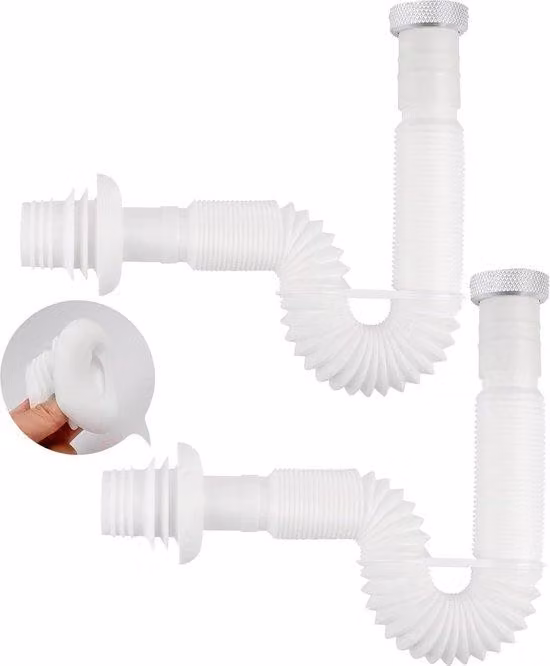 Tubo flessibile per scarico sanitario da 1 1/4 pollici per cabine da bagno, regolabile da 320 a 780 mm