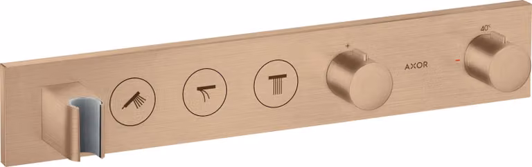 hansgrohe AXOR ShowerSolutions module de thermostat Select 530/90, encastré, 3 consommateurs, set complet, 18356310, 18356310