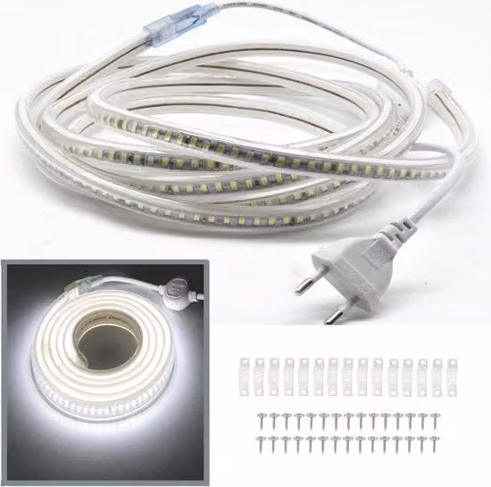 Faro LED a LED a 10m, 2835 SMD, 144 LED/m, 220V, IP65 Resistente all'Acqua