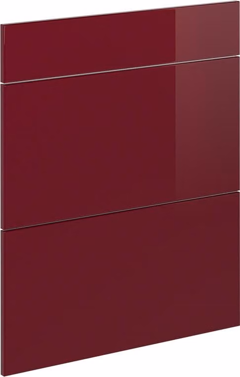 Frontale cucina Vicco R-Line Rosso lucido 59.6 x 70.4 cm frontale del mobile per mobile base con cassetti, Model 41253