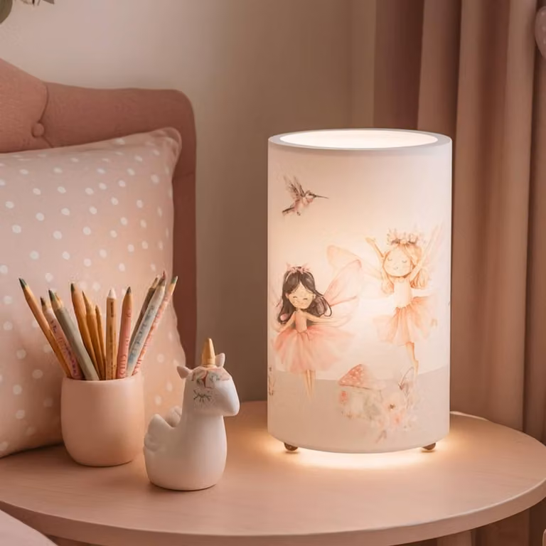 Elobra Lampada da tavolo Feenwelt, dimmerabile, Cameretta, Plastica, Lampada da tavolo