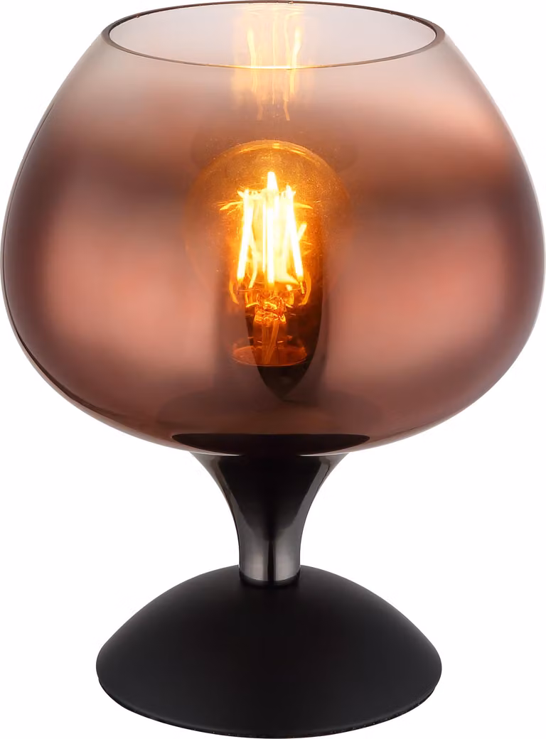Globo Lighting lampada da tavolo in metallo nero opaco, 1x E27