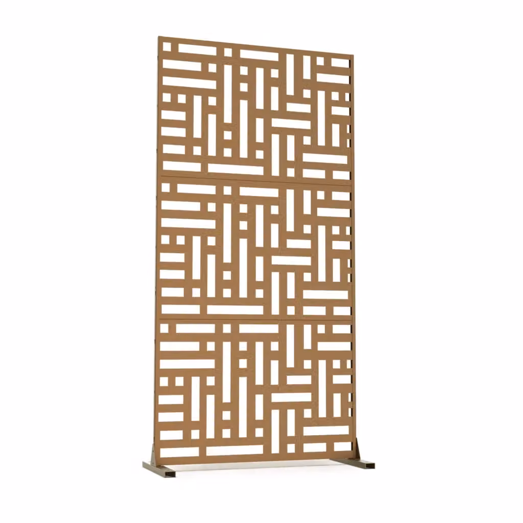 Pannello Divisorio Bernalda casa.pro in Acciaio Traforato Marrone H: 180 cm, L: 90 cm – 2