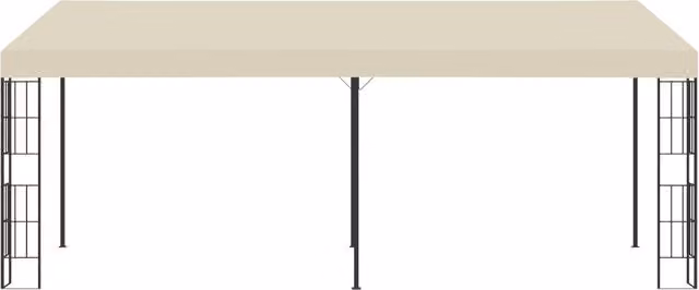 Gazebo a Parete 3x6 m Crema in Tessuto 47989