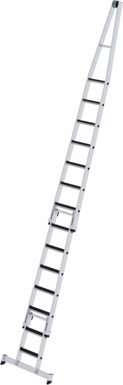 Set di scale per la pulizia dei vetri a gradini con traversa nivello® e clip-step R13 combi con 2 basi