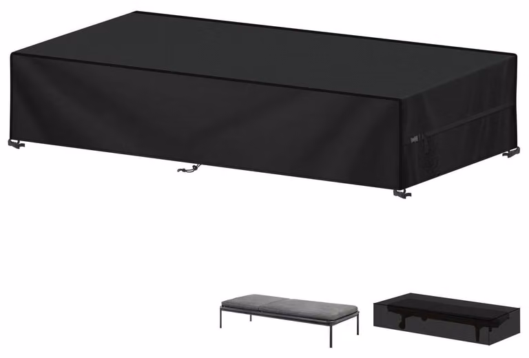 Telo protettivo per sdraio, dimensioni 210x75x40 cm, tessuto Oxford 420D, impermeabile e resistente al vento