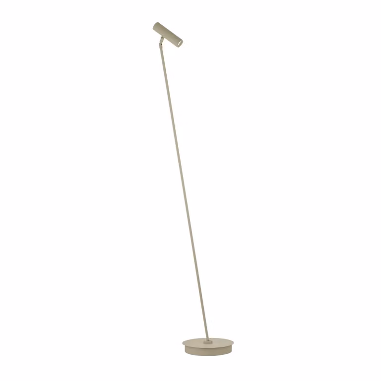 HELL Lampada da terra a LED Tom Pro, dimmerabile, Crema / Ambra, Soggiorno / Sala da pranzo, Metallo, Moderno, Lampada LED da terra