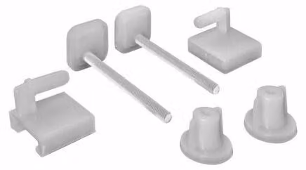 Cerniere per sedili WC in nylon, 2 pezzi