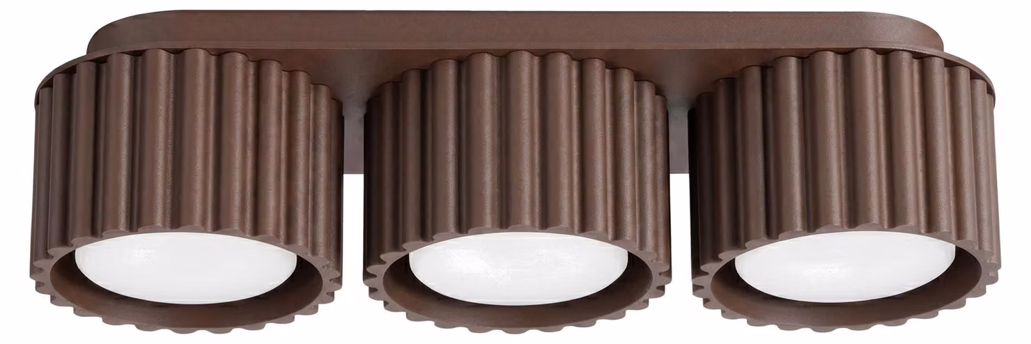 Plafoniera AURA 3 marrone Gx53 3xGx53 10W in alluminio 8x10x32,5 cm Sollux Lighting