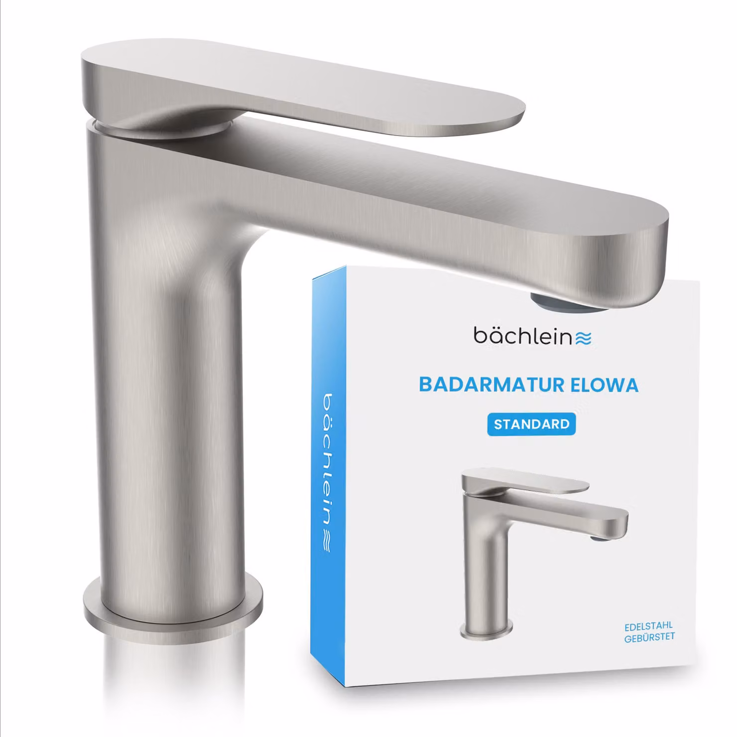 Bächlein - Rubinetto da bagno di design - Elowa Acciaio inox spazzolato