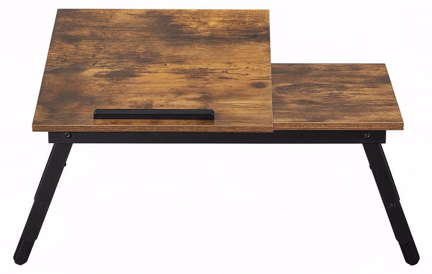 Tavolino per laptop da usare a letto, con gambe pieghevoli | Colore marrone vintage | 55x35x23 cm