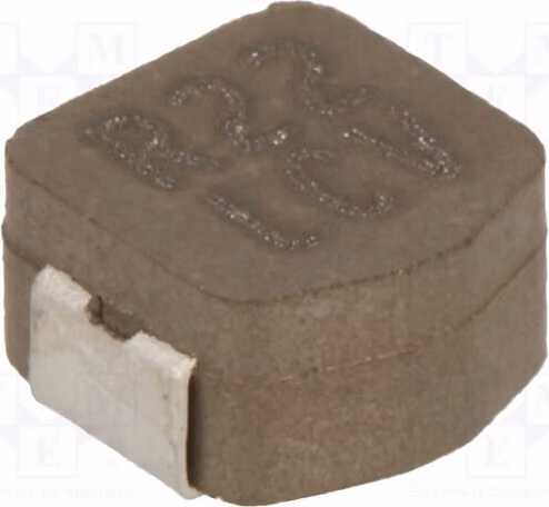1x Induttore: Materiale ferromagnetico; Corrente di saturazione: 18,4A; Induttanza: 220nH; Resistenza DC: 3,9 mΩ; Tolleranza: 20%; Corrente di saturazione: 16A; Modello: MPXV1D0530LR22, montaggio superficiale (SMD)