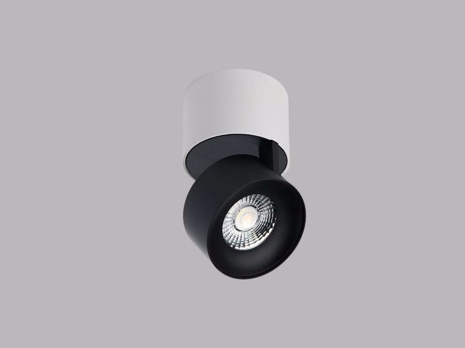 Apparecchio orientabile e inclinabile a soffitto LED2 KLIP ON CRI90, variante: 11 W, 3000 K, base bianca, riflettore nero