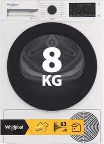 Asciugatrice a pompa di calore Whirlpool 8 kg Classe C con WiFi e App Control, colore Bianco, L: 60 cm, P: 61 cm, H: 85 cm