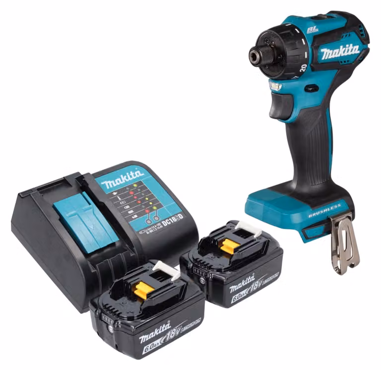 Makita DDF 083 SG trapano a batteria 18 V 40 Nm 1/4'' brushless + 2x batteria ricaricabile 6,0 Ah + caricabatterie