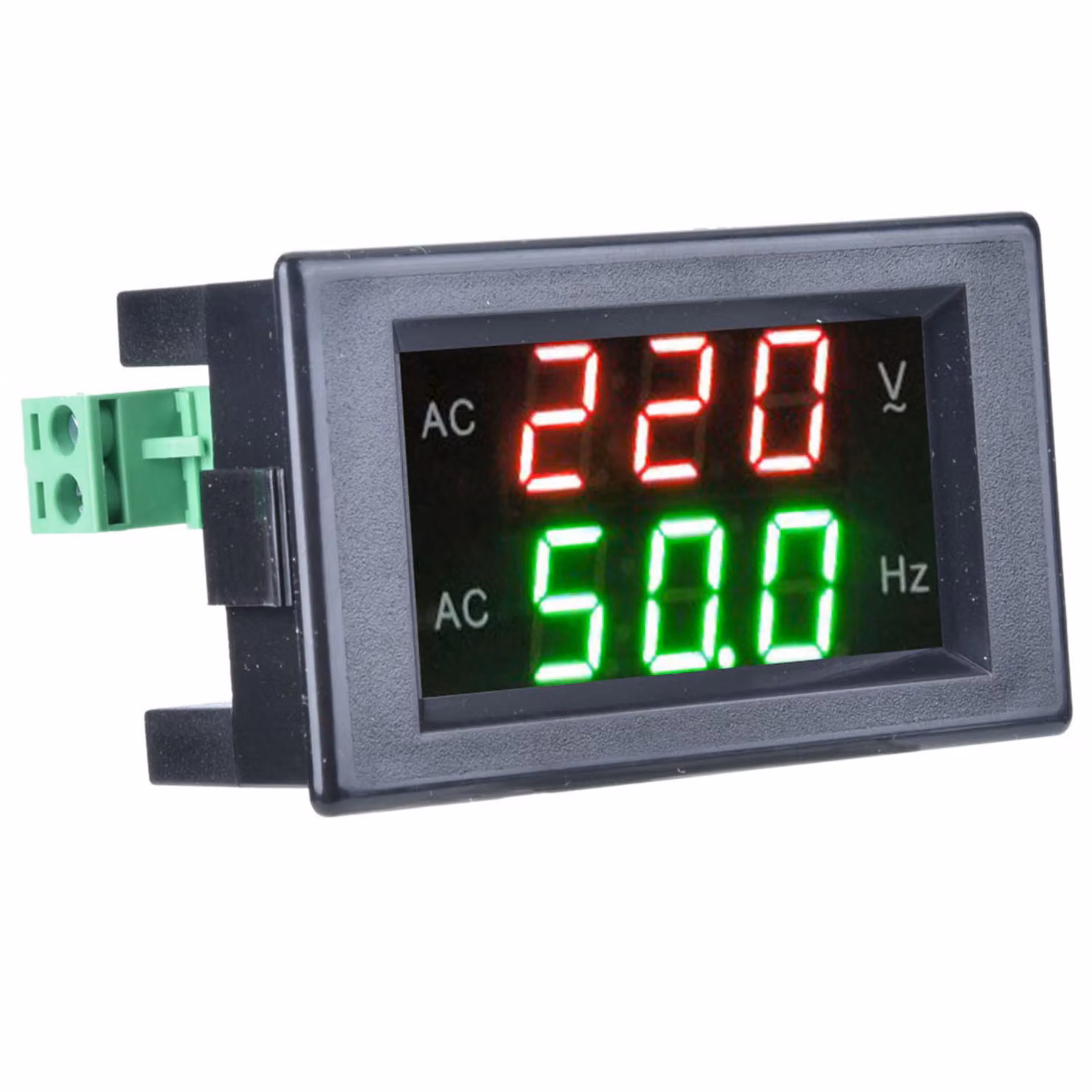Generatore a doppio display, LED, voltmetro digitale CA, frequenzimetro, strumento di prova (nero)
