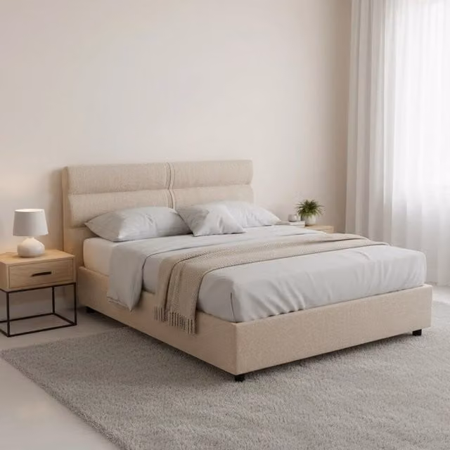 Letto Briona DMORA, Piazza e Mezza con Contenitore a Sollevamento, Grigio Tortora, L: 120 cm, P: 200 cm