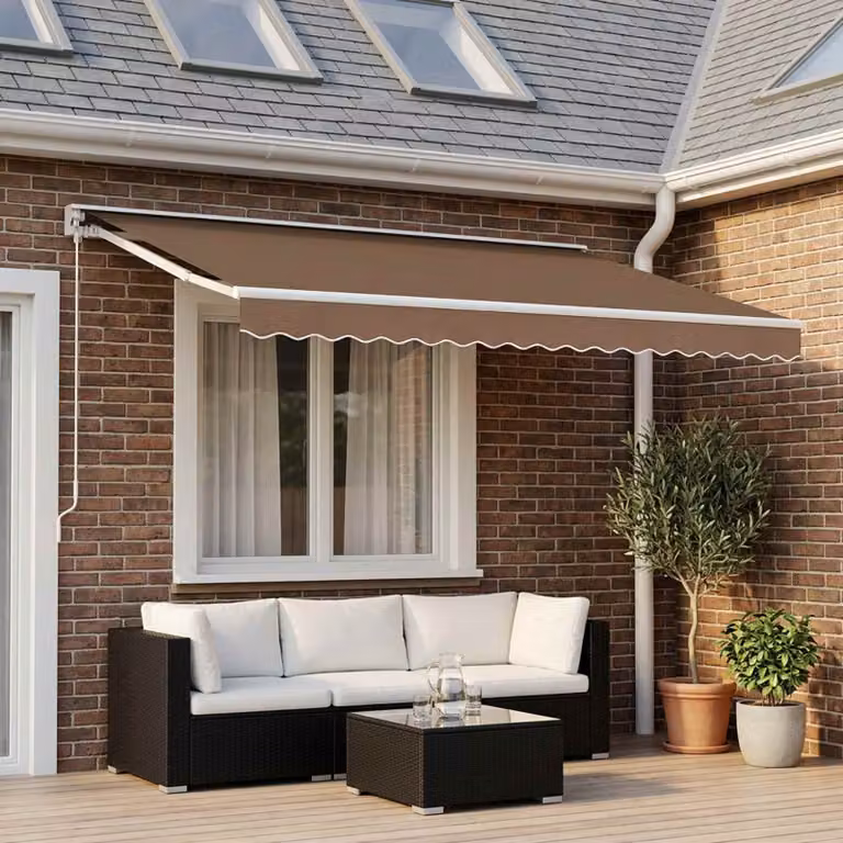 Mantovana di ricambio per tenda da sole vidaXL in poliestere, Beige, 4,5 m