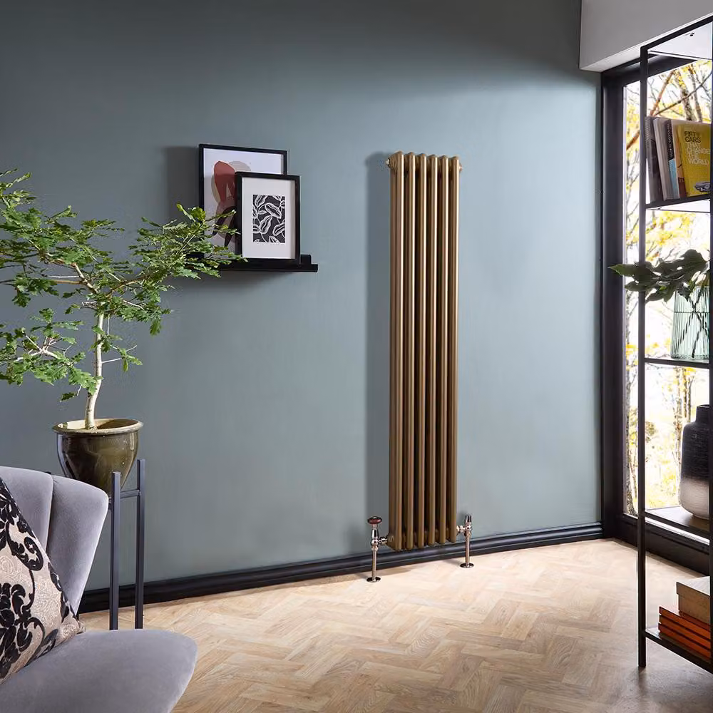 Radiatore Tradizionale Verticale a Doppia Colonna - Bronzo Metallizzato - 1500mm x 290mm - Regent by Hudson Reed