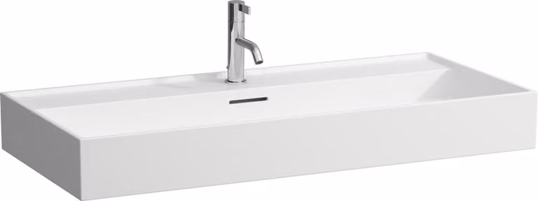 LAUFEN Kartell lavabo à encastrer, 3 trous pour robinet, avec trop-plein, 1000x460mm, H8103377571081, H8103377571081