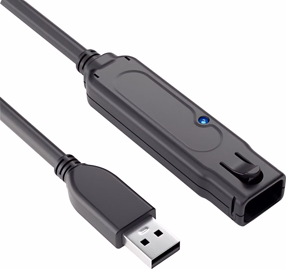 cavo di prolunga USB 3.1 attivo, 5 m, USB-A bloccabile