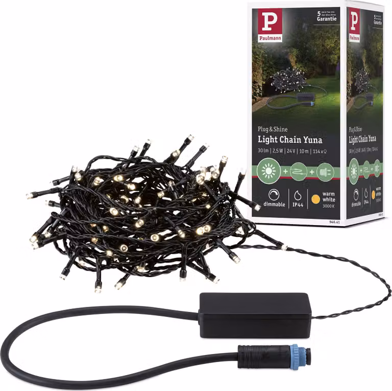 Paulmann Plug & Shine Catena luminosa a LED Yuna 3000K 12,4 m
