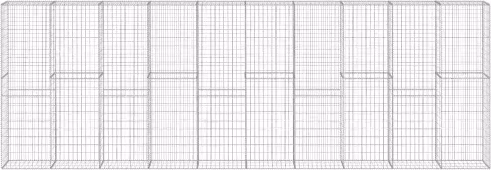 Gabbione con Copertura in Acciaio Zincato 600x30x200 cm