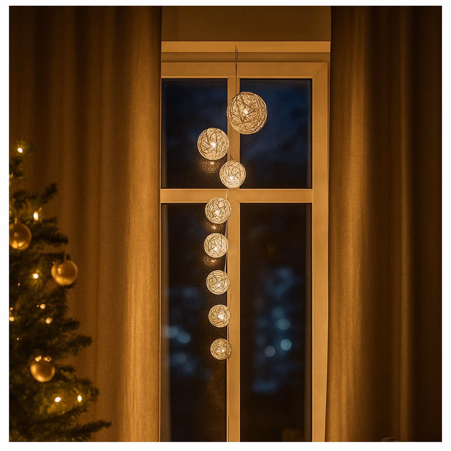 Catena luminosa a LED con 8 lampadine, ideale per illuminare e decorare in diverse occasioni
