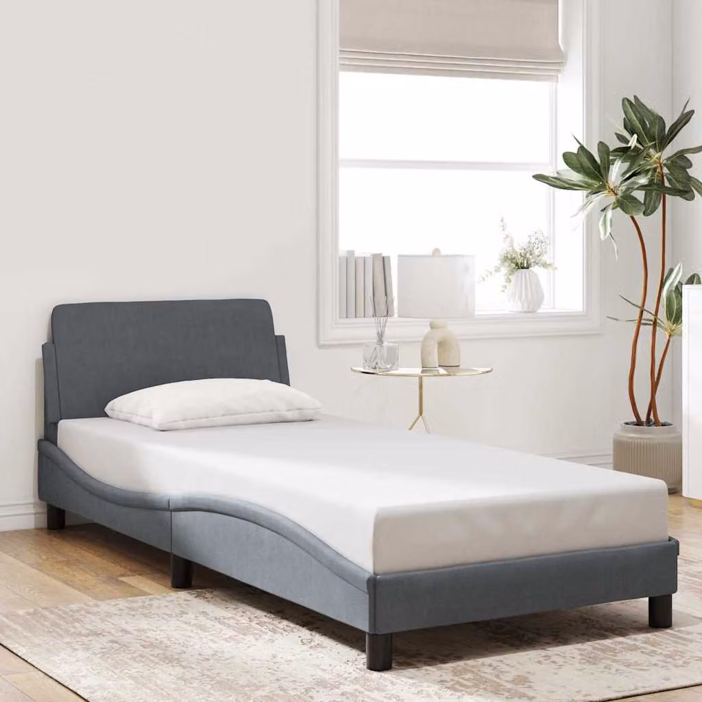 Giroletto vidaXL Dover Grigio Scuro in Velluto 90x190 cm