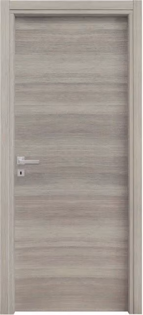 Porta Moderna Iperbriko Modello Microtec in MDF Grigio, Reversibile, L: 90 cm, H: 210 cm
