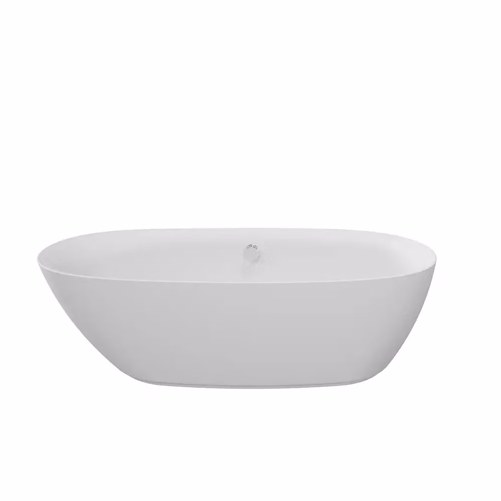Vasca da bagno freestanding Margherita in acrilico bianco lucido L: 180 cm, H: 54 cm, P: 84 cm – 2