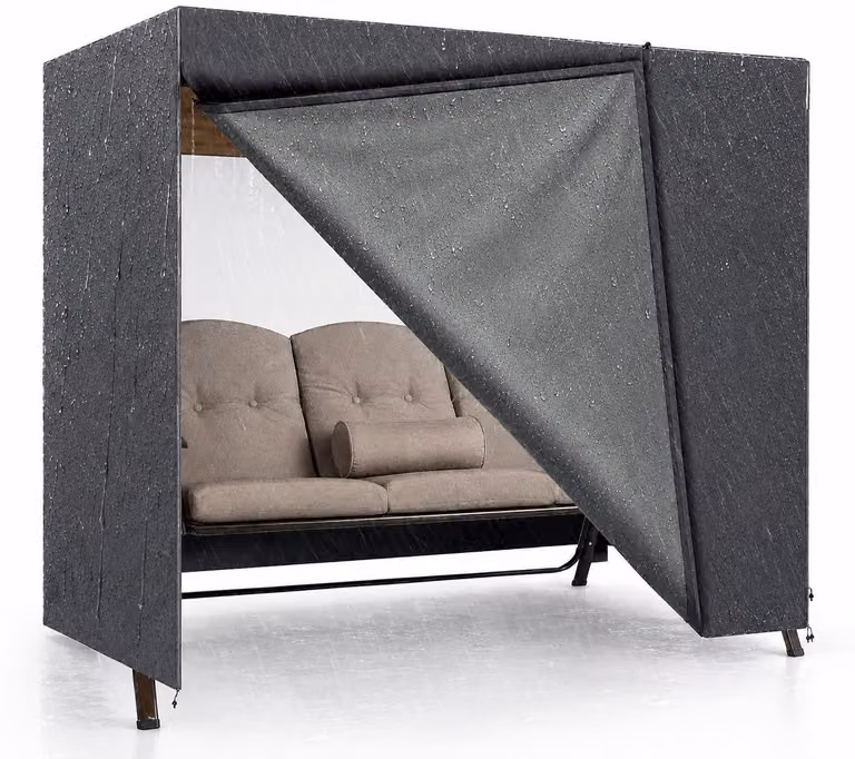 Copertura per altalena Hollywood, per 2,3,4 posti, impermeabile e antivento e con protezione UV - telone antistrappo per altalena da giardino - 210x150x150cm