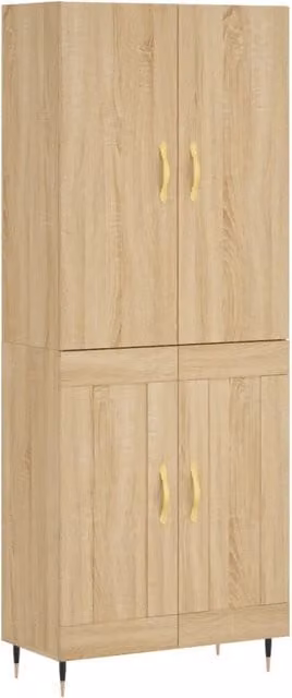 Credenza | Madia | Buffet da pranzo | Armadio da pranzo Rovere Sonoma 69,5x34x180 cm in Legno Multistrato