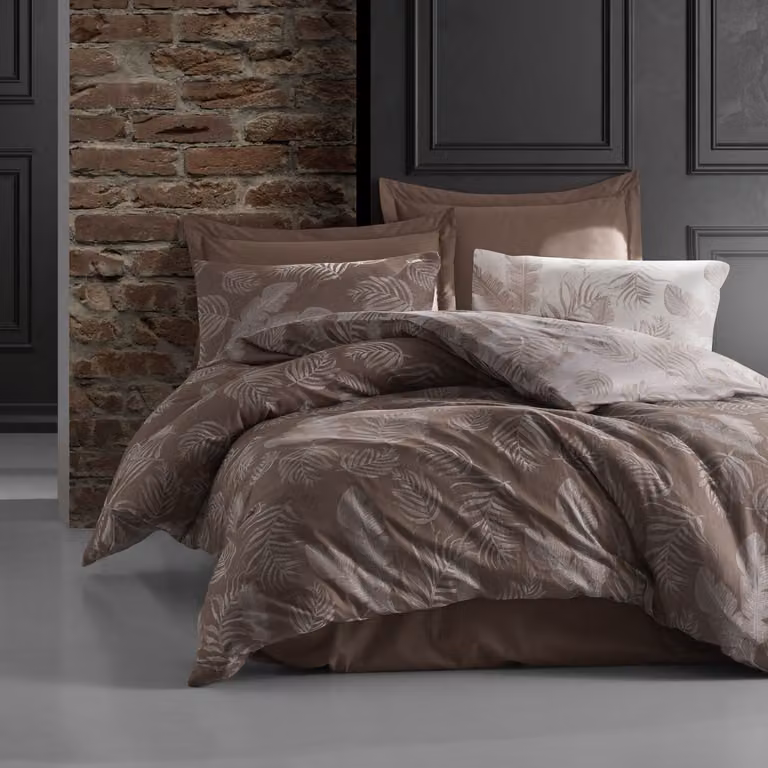 Biancheria da letto in cotone BAHAMA BROWN/160x200 CotoneLOVE JACQUARD